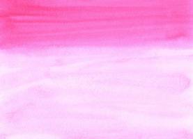 Watercolor light pink ombre background texture. Aquarelle abstract bright fuchsia gradient backdrop. Horizontal trendy template. photo