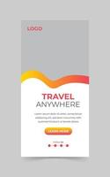 Corporate Web banner Web template landing page for traveling vector