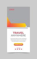 Corporate Web banner Web template landing page for traveling vector