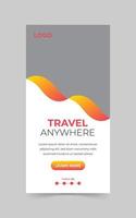 Corporate Web banner Web template landing page for traveling vector