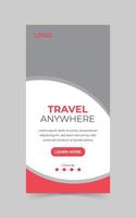 Corporate Web banner Web template landing page for traveling vector