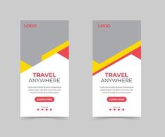 Corporate Web banner Web template landing page for traveling vector