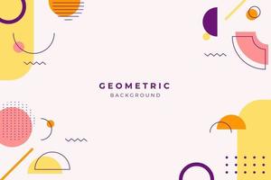 Geometric abstract background in memphis style. Vector Illustration.