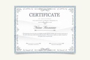 Professional certificate template with elegant elements vector