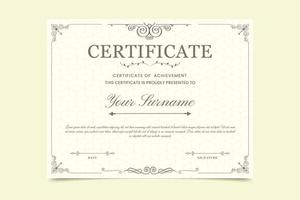 Professional certificate template with elegant elements vector