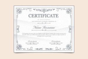 Professional certificate template with elegant elements vector