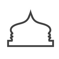 Mosque Window Vector Icon