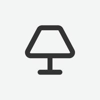 Lamp vector icon. Desk lamp icon symbol. Light vector illustration on isolated background.