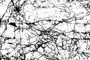 Vector grunge cracks concrete texture white and black.