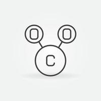 CO2 Formula vector Carbon Dioxide concept line icon