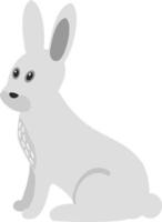 White Rabbit In Flat Style vector