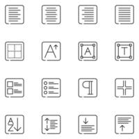 Alignment Line Icon Set Vector