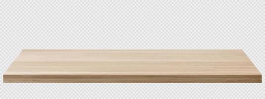 Wood table perspective view, wooden desk surface vector