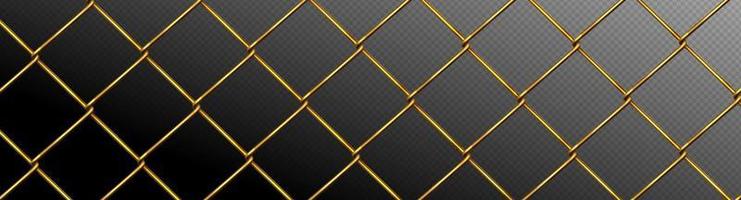 Metal fence mesh, pattern of brass wire grid vector