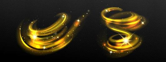 Magic spiral, twist effect with stars and sparkles vector