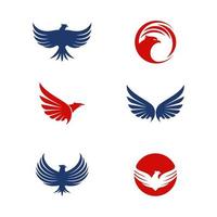 Falcon wing icon Template vector