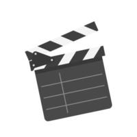 A clapperboard within media player sign representing film making concept vector