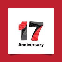 17 anniversary logo vector