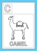 Alphabet Coloring Page for kids vector