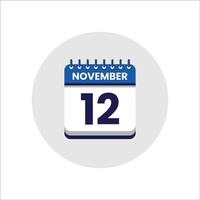 Calendar date icon. day of the month icon. Event schedule date. Appointment time. Planner agenda, calendar month november schedule and Time planner. Day reminder. Vector ICON