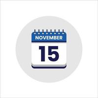 Calendar date icon. day of the month icon. Event schedule date. Appointment time. Planner agenda, calendar month november schedule and Time planner. Day reminder. Vector ICON