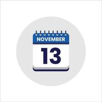 Calendar date icon. day of the month icon. Event schedule date. Appointment time. Planner agenda, calendar month november schedule and Time planner. Day reminder. Vector ICON