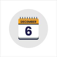 icono de fecha del calendario. icono del día del mes. fecha del programa del evento. hora de la cita. agenda del planificador, calendario del mes calendario de diciembre y planificador de tiempo. recordatorio del día. icono de vectores