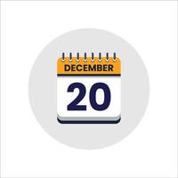 icono de fecha del calendario. icono del día del mes. fecha del programa del evento. hora de la cita. agenda del planificador, calendario del mes calendario de diciembre y planificador de tiempo. recordatorio del día. icono de vectores