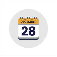 Calendar date icon. day of the month icon. Event schedule date. Appointment time. Planner agenda, calendar month december schedule and Time planner. Day reminder. Vector ICON