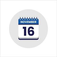 Calendar date icon. day of the month icon. Event schedule date. Appointment time. Planner agenda, calendar month november schedule and Time planner. Day reminder. Vector ICON