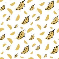 autumn leaves pattern for fabric Vector illustration of a seamless pattern yellow