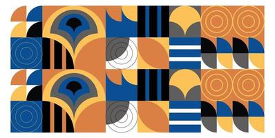 Vector geometric pattern blue-orange vector