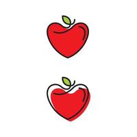 diseño de ilustración de vector de manzana