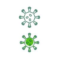 diseño de plantilla de icono de ilustración de vector de virus