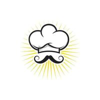 Hat chef logo template vector