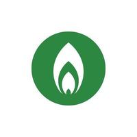 logotipos de vector de elemento de naturaleza de ecología de hoja de árbol verde