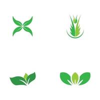 Logos of green Tree leaf ecology nature element vector