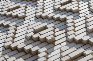 A pattern made of white bricks in the form of diamond shapes. Decoration of the walls during the Soviet Union photo