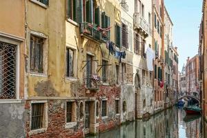 Venice, Italy, 2014. Buildings along a canal in Venice photo