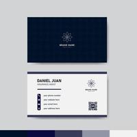 Blue and white business identity card template concept vector