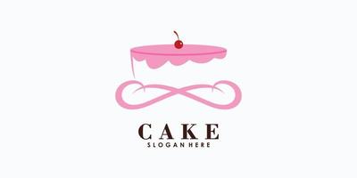 vector de diseño de logotipo de pastel con concepto creativo para su pastelería