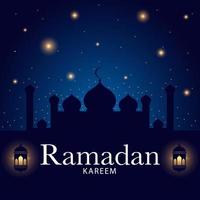 Ramadan Kareem Greeting Islamic Illustration Background vector design