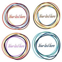 Set of colorful vector circles. Abstract vector banners. Design elements.