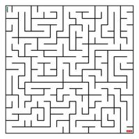 maze coloring page  find the right way to the solution. square maze black line on white background vector