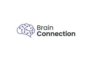 diseño de vector de logotipo de idea inteligente de conexión cerebral