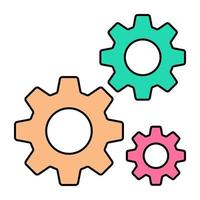 A unique design icon of gears vector