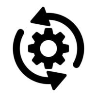 un icono de diseño editable de actualización de configuración vector