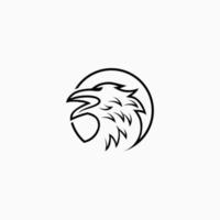 hawk logo vector icon line illustration