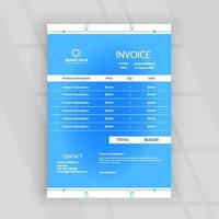 Business invoice vector design template