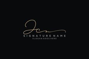 Initial JC Letter Signature Logo Template elegant design logo Sign Symbol template vector icon
